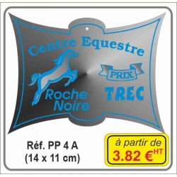 Plaque prestige alu cuivré/argent - Réf. PP4A